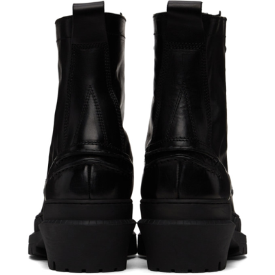 Shop Acne Studios Black Lug Sole Ankle Boots In Black/black