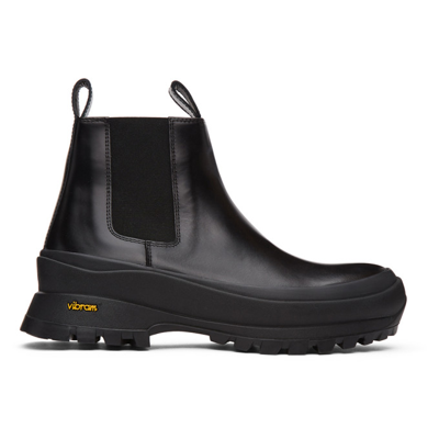 Shop Jil Sander Black Calfskin Chelsea Boots In 001 Black