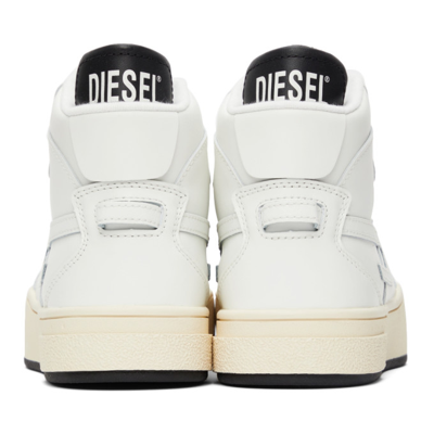 Shop Diesel White Ukiyo Mid Sneakers In T1015