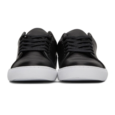 Shop Moschino Black Logo Heel Low Sneakers In 000 Nero