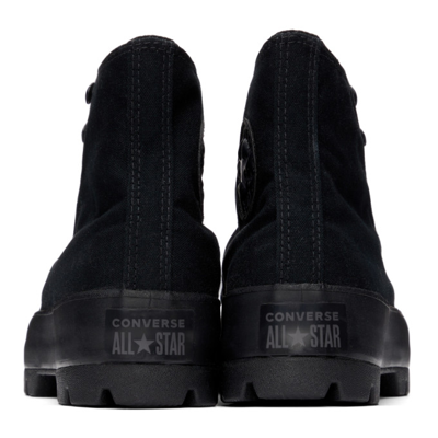 Shop Converse Black Chuck Taylor All Star Lugged High Sneakers In Black/black/black