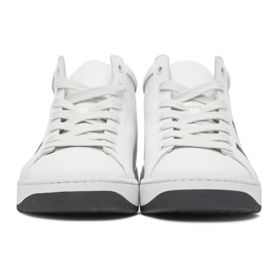 Shop Kenzo White K Logo Kourt Hi Sneakers In 01 - White