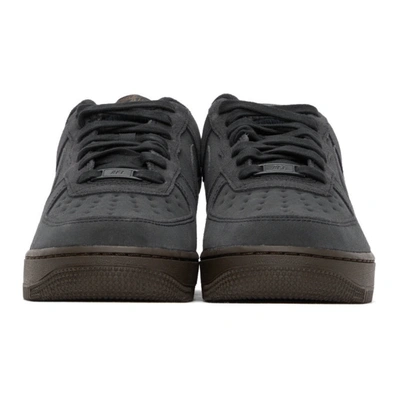 Nike Black Suede Air Force 1 Sneakers In 蓝色