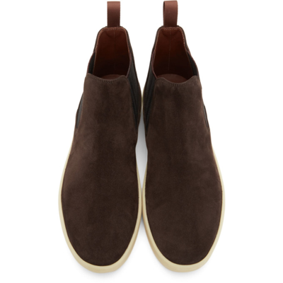 Shop Loro Piana Brown Suede Ultimate Walk Beatle Boots In H026 Chocol
