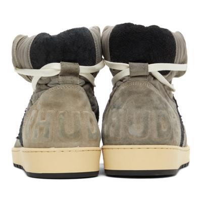 Rhude Rhecess Hi Top Sneaker Grey And Black In Grey/black0553