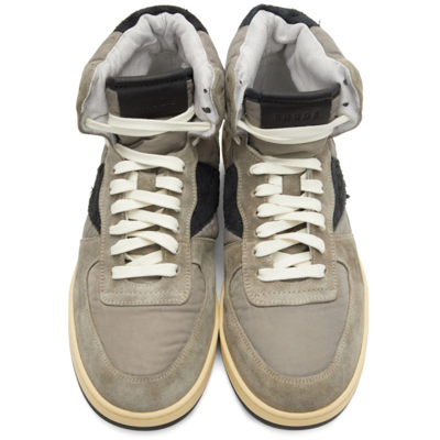 Rhude Rhecess Hi Top Sneaker Grey And Black In Grey/black0553