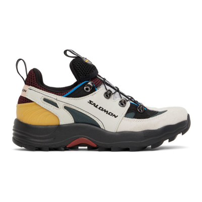 Shop Salomon Multicolor Raid Wind Advanced Sneakers In Lunar Rock/ Winetast