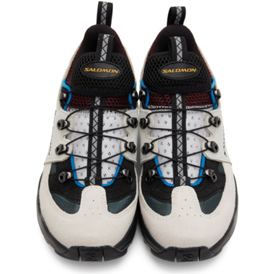 Shop Salomon Multicolor Raid Wind Advanced Sneakers In Lunar Rock/ Winetast