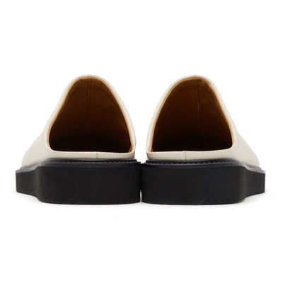 Shop Le17septembre Off-white Leather Slipper Loafers