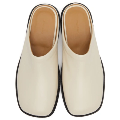 Shop Le17septembre Off-white Leather Slipper Loafers