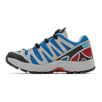 Shop Salomon Grey & Blue Xa Pro 1 Advanced Sneakers In Sulphur/indigo Bunting/goji Berry