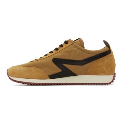 Shop Rag & Bone Tan Retro Runner Sneakers In Mustard