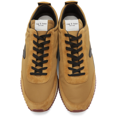 Rag & Bone Tan Retro Runner Sneakers In Mustard