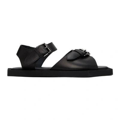 Shop Opening Ceremony Black Square Warped Logo Sandals