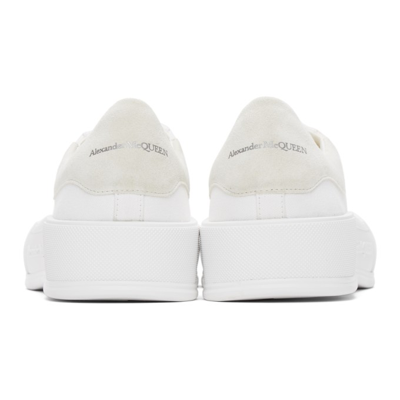 Shop Alexander Mcqueen White Deck Lace-up Plimsoll In 9000 White/white/whi