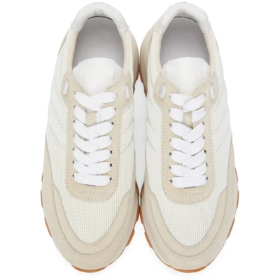Shop Ami Alexandre Mattiussi Off-white Spring Low-top Sneakers In Off-white.150