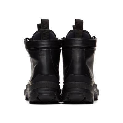 Shop John Elliott Black Speed Lace-up Boots In Black Leather