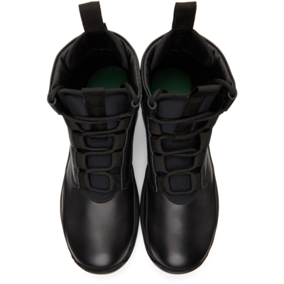 Shop John Elliott Black Speed Lace-up Boots In Black Leather