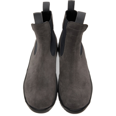 Shop John Elliott Caldera Suede Chelsea Boots In Shark Suede