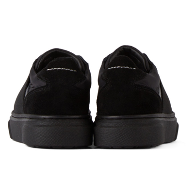 Shop Mm6 Maison Margiela Kids Black Logo Slip-on Sneakers In 1 Black