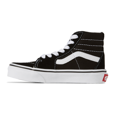 Shop Vans Kids Black & White Sk8-hi Sneakers In Black/true