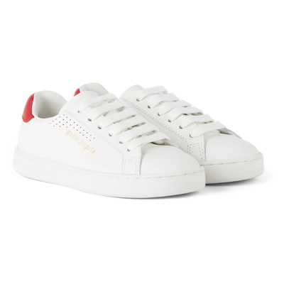 Shop Palm Angels Kids White & Red New Tennis Sneakers In White Red