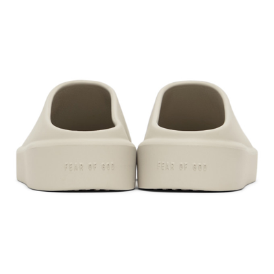 Shop Fear Of God Kids Grey 'the California' Loafers In Cement 024