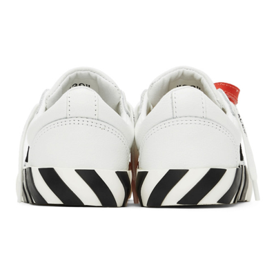 Shop Off-white Kids White & Black Calfskin Vulcanized Low Sneakers In White/black