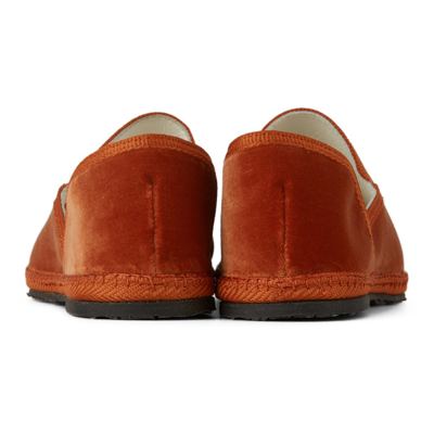 Shop The Row Kids Friulane Slippers In Burnt Orange