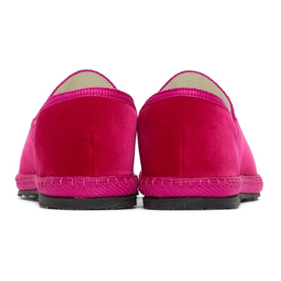 Shop The Row Kids Pink Friulane Slippers In Fuchsia