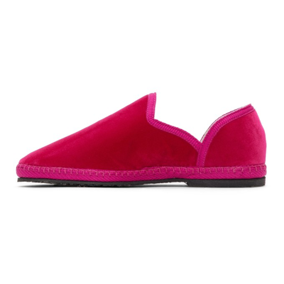 Shop The Row Kids Pink Friulane Slippers In Fuchsia