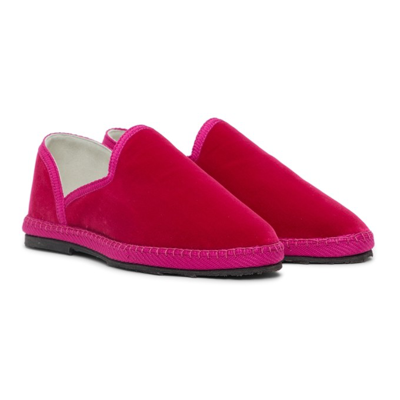 Shop The Row Kids Pink Friulane Slippers In Fuchsia