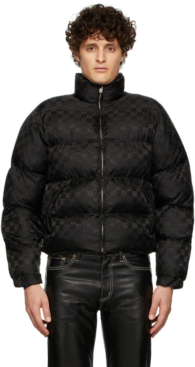 Shop Misbhv Black Signature Nylon Puffer Jacket