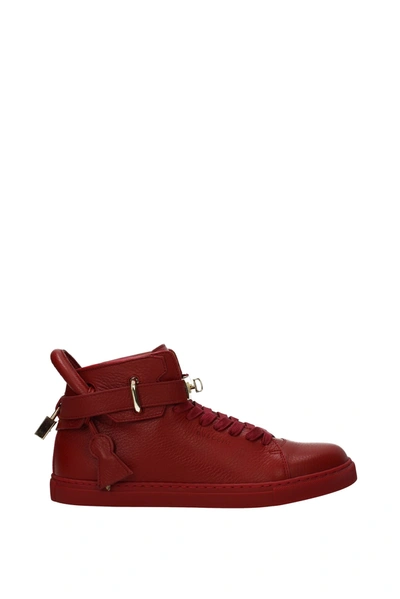Shop Buscemi Sneakers Leather In Red