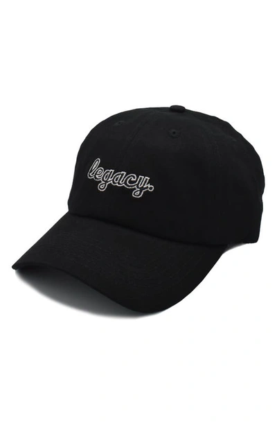 Shop A Life Well Dressed Legacy Statement Baseball Cap In Black/ White