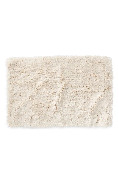 Shop Coyuchi Organic Cotton Shag Bath Rug In Undyed