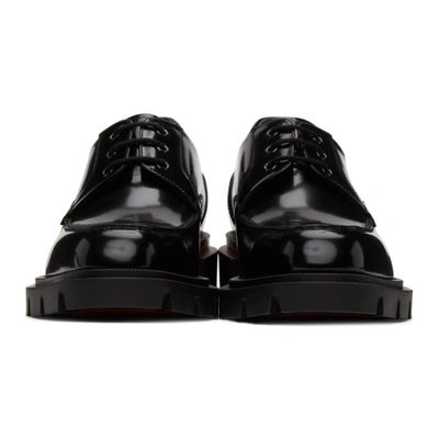 Shop Christian Louboutin Black Our Georges Lace-up Shoes In Bk01 Black