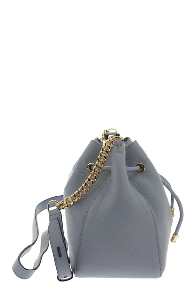 Shop Michael Kors Phoebe - Leather Crossbody Bag In Light Blue