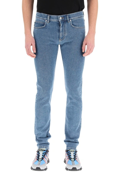 Shop Versace Slim Fit Jeans In Blue
