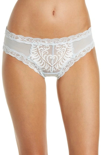 Shop Natori Feathers Hipster Briefs In Baby Blue / White