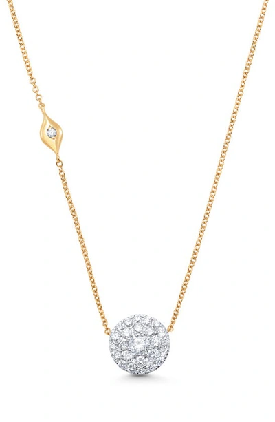 Shop Sara Weinstock Illusion Diamond Pendant Necklace In Yellow Gold