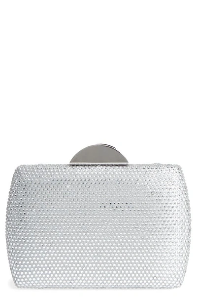 Shop Nina Pacey Crystal Minaudiere In Silver