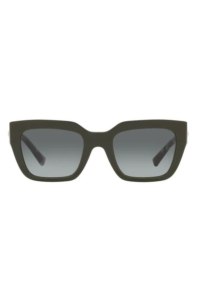 Shop Valentino 52mm Square Sunglasses In Green