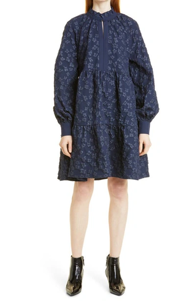 Stine Goya Jasmine Blue Trapeze Dress - Style Charade