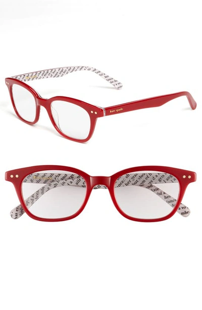 Shop Kate Spade Rebecca 49mm Reading Glasses In Red
