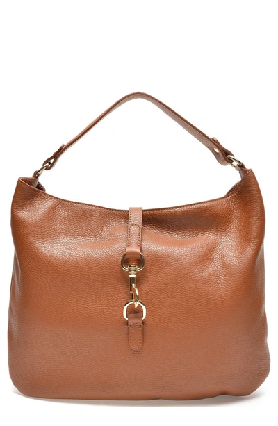 Shop Isabella Rhea Top Handle Leather Shoulder Bag In Cognac