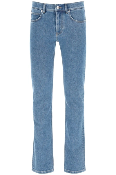 Shop Versace Slim Fit Jeans In Blu Medio (blue)