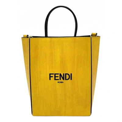 FENDI Pre-owned Leather Handbag In Yellow