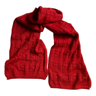 Pre-owned Sonia Rykiel Wool Scarf & Pocket Square In Red