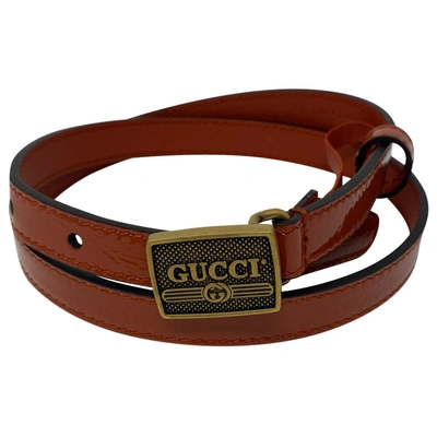 Pre-owned Gucci Patent Leather Belt In Other